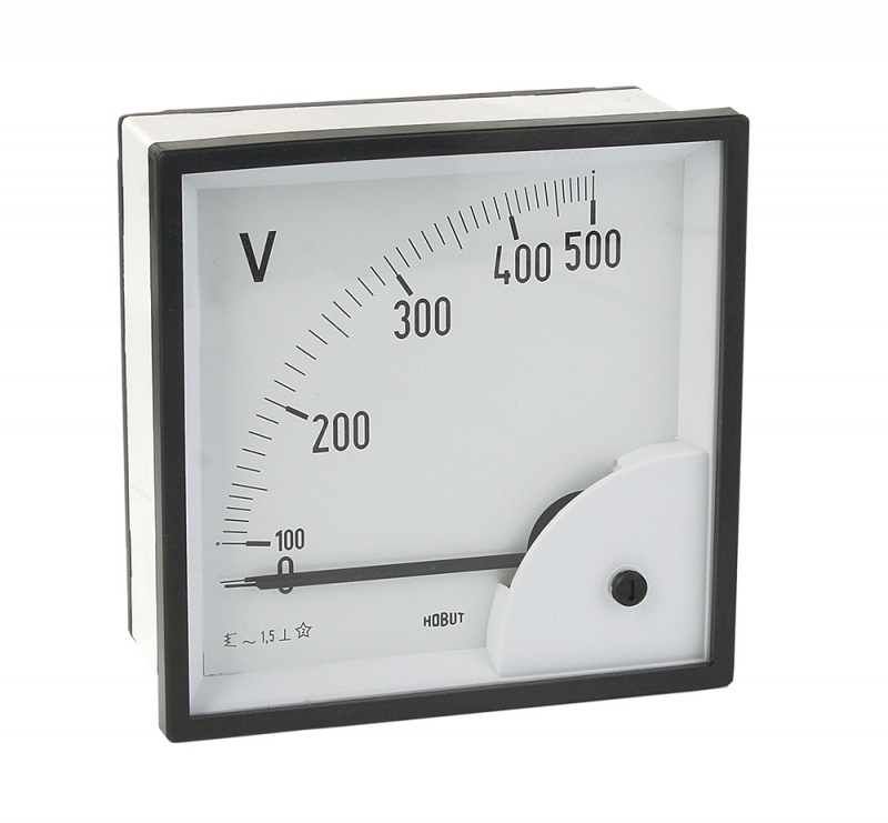 90 degree DC voltmeter